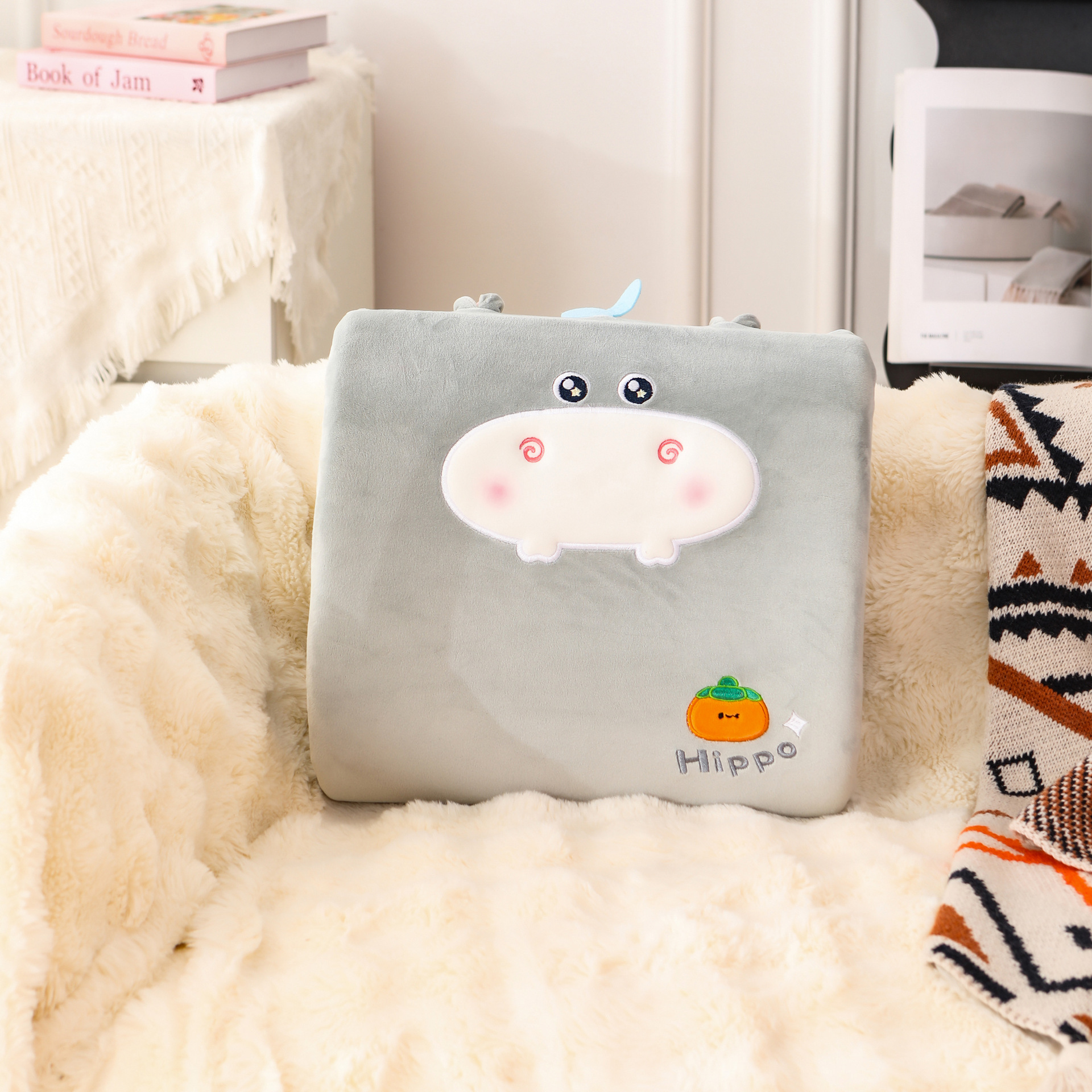 【 River Persimmon 】 Cartoon Set Lumbar support, headrest, throw pillow, U-pillow doll customization pic 13