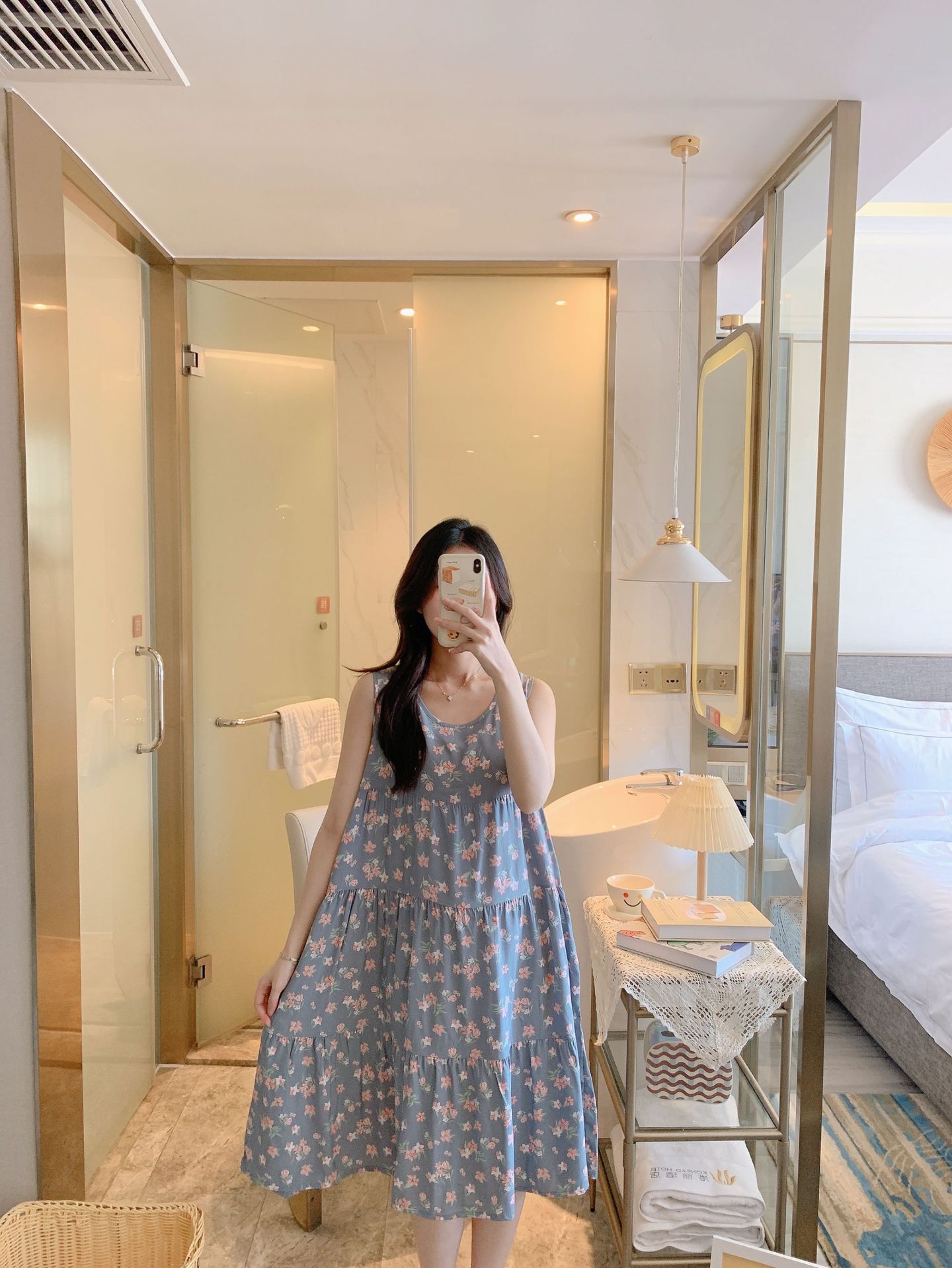 棉绸睡裙女时尚无袖大码印花薄款直播推荐套装可外穿睡衣家居服详情27