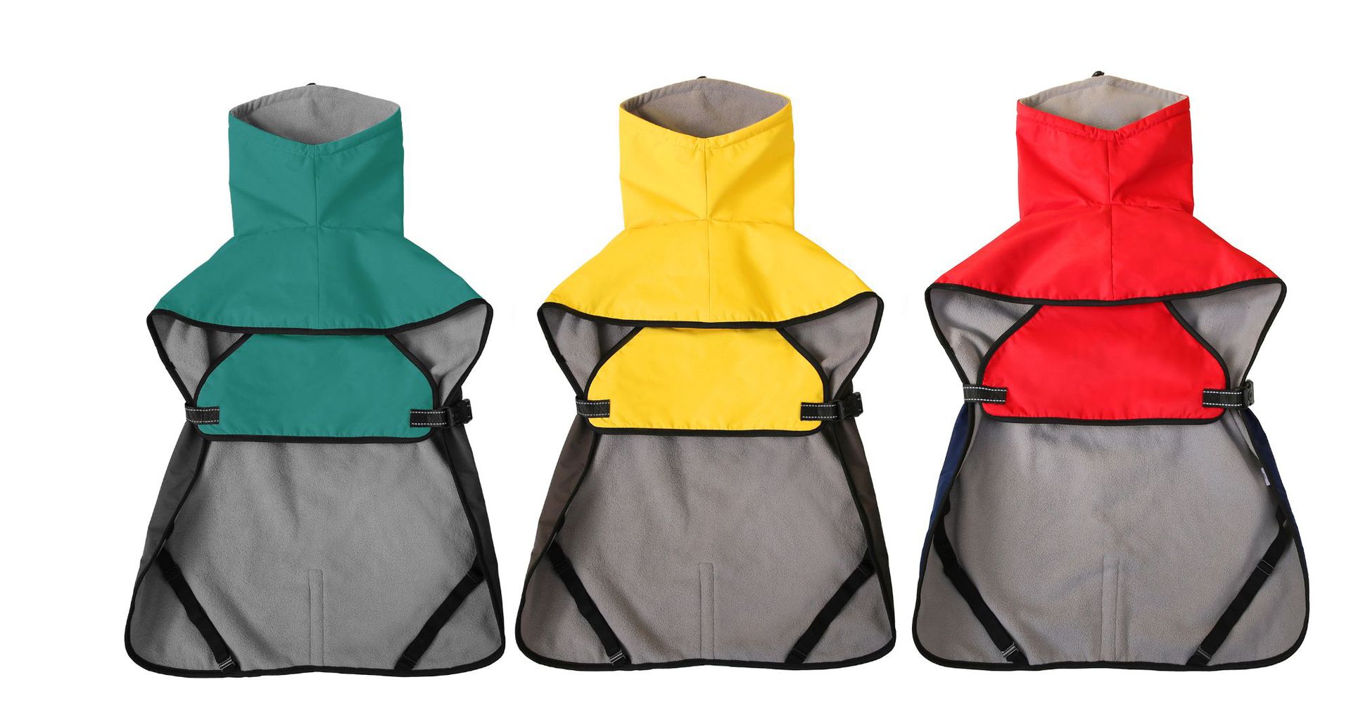 Pet clothing, pet windbreaker, double-layer waterproof and windproof outer layer, warm and extended neck cap, dog windbreaker pic 3