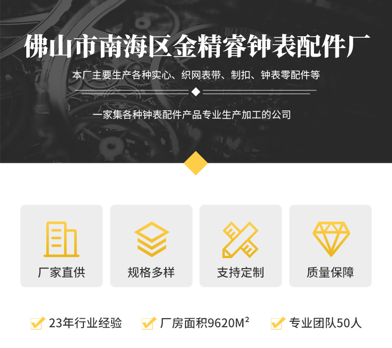 适用万-国飞行员梯形钢带手表带快拆表链实心不锈钢316折叠扣20详情1