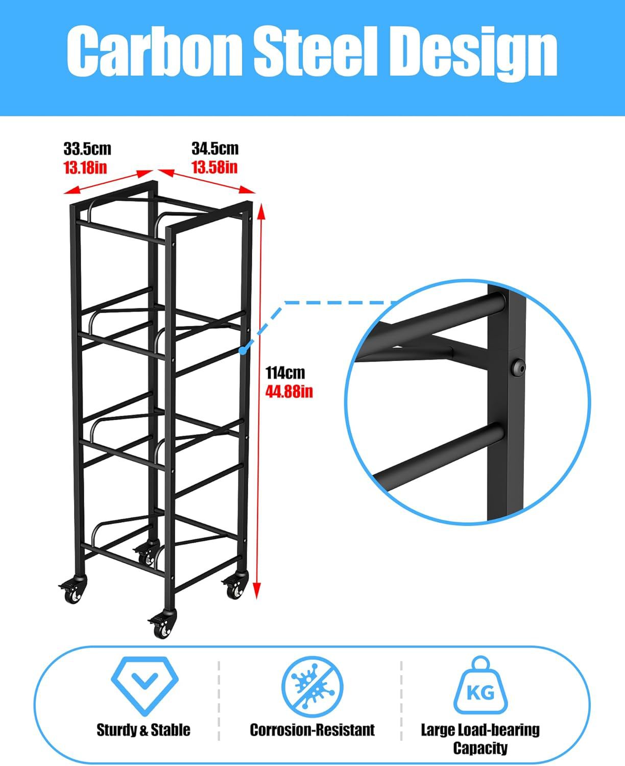 跨境饮用水桶储物架子置物架带木板3层桶装水放置办公室收纳详情16