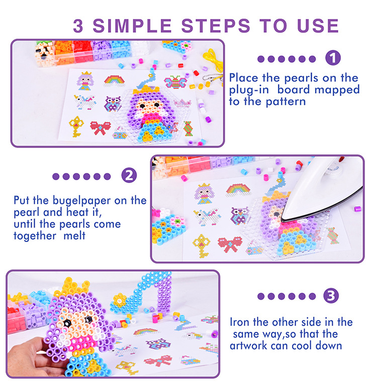 Amazon Cross-border New 10mm Bean-making set, a handmade diy educational toy bean-making material package for wholesale pic 10