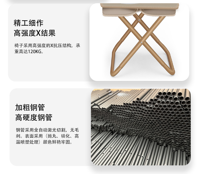 Pen case folding stool, pen case small stool, camping chair, fishing chair, multi-functional portable handbag chair, folding chair wholesale pic 7