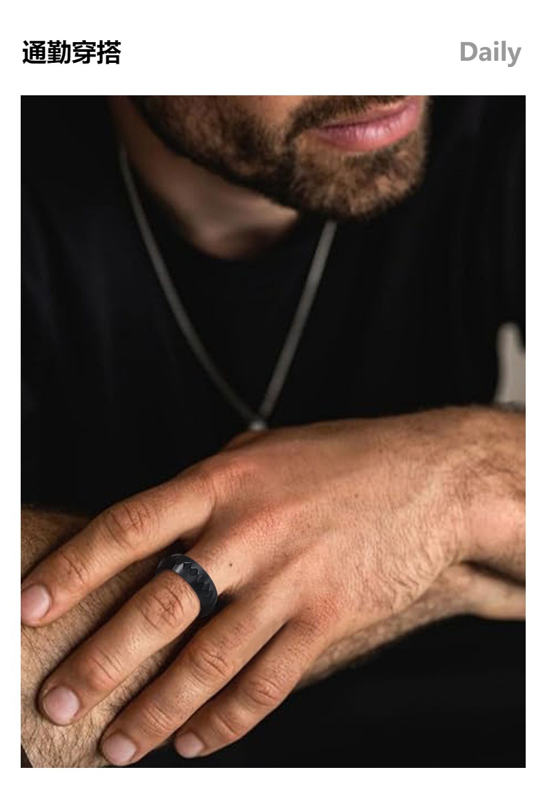 European and American punk-style self-defense and anti-wolf ring, 3-nail emergency defense ring, 18k electroplated couple jewelry for men and women pic 4