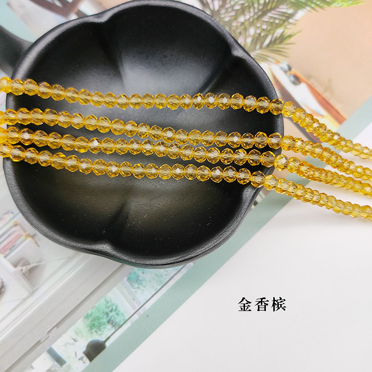 水晶玻璃切面扁珠玻璃珠彩色车轮散珠发饰箱包鞋服饰配件水晶扁珠详情18