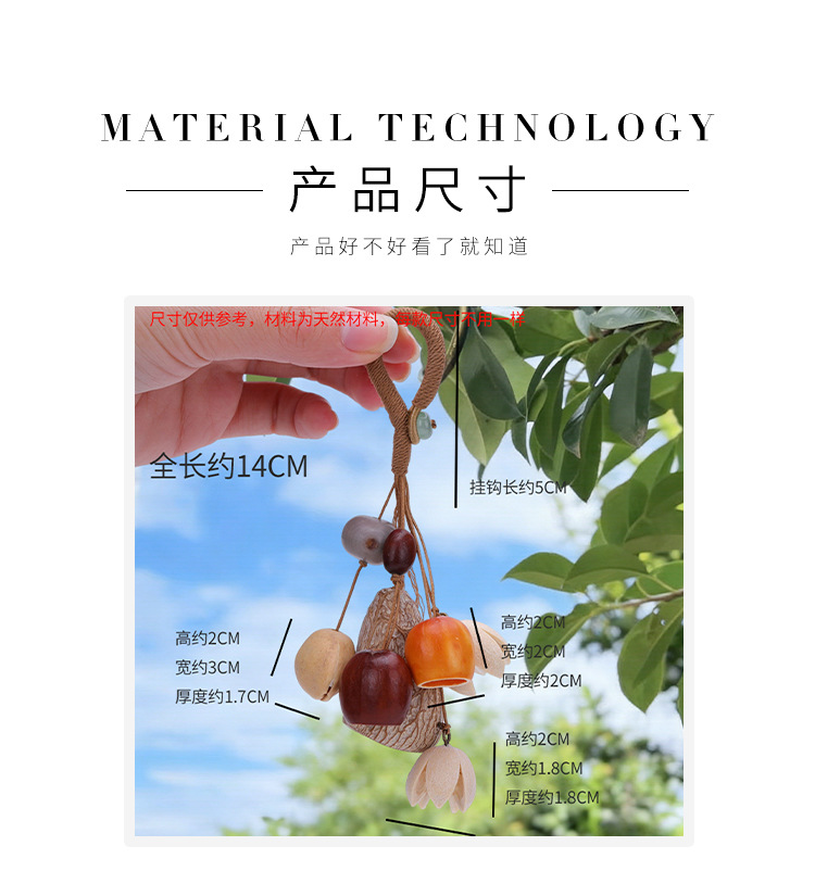 天然果壳挂铃种子（材料包）音疗挂件手工制作汽车包包钥匙挂饰详情9