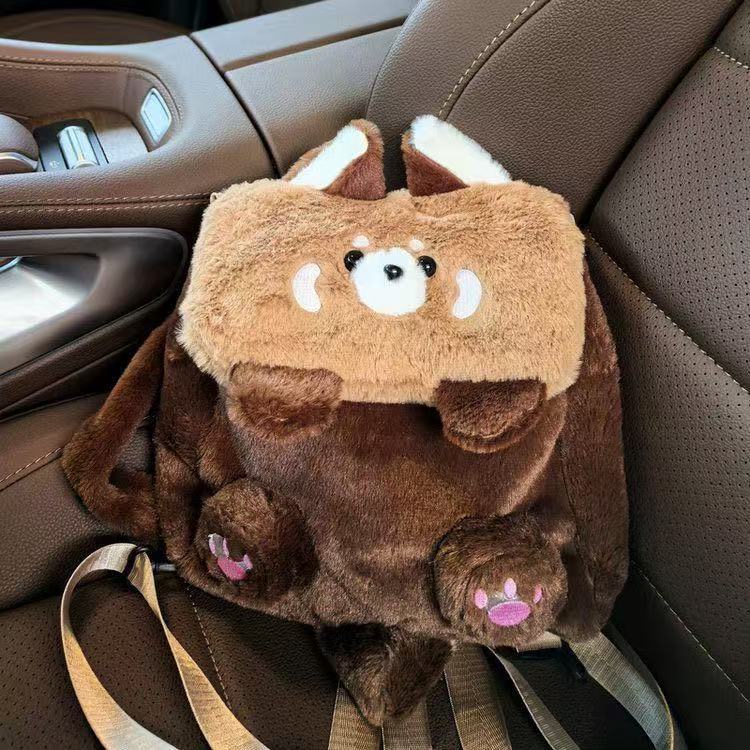 卡皮巴拉包包女款毛绒可爱百搭卡通水豚大学生斜挎包双肩包单肩包详情10