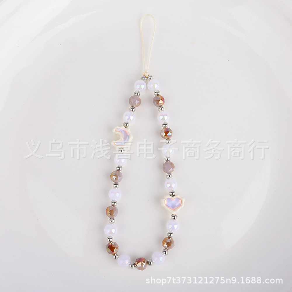 时尚重工猫眼石光学镀星星月亮高级感水晶手机链条挂饰相机挂绳女详情4