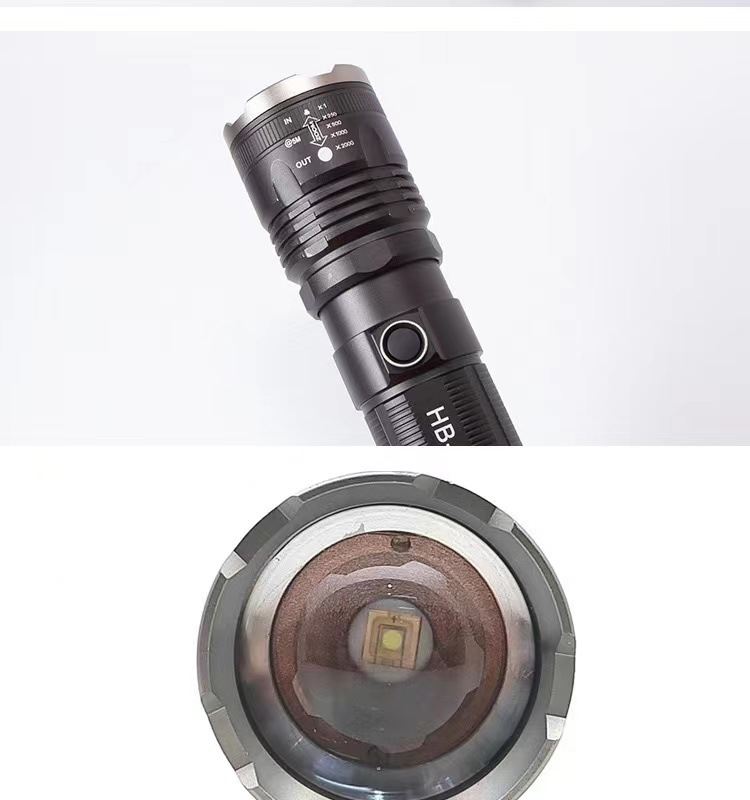 A new cross-border white laser retractable zoom rechargeable outdoor long-range long-range long-lasting high-intensity white laser flashlight pic 13
