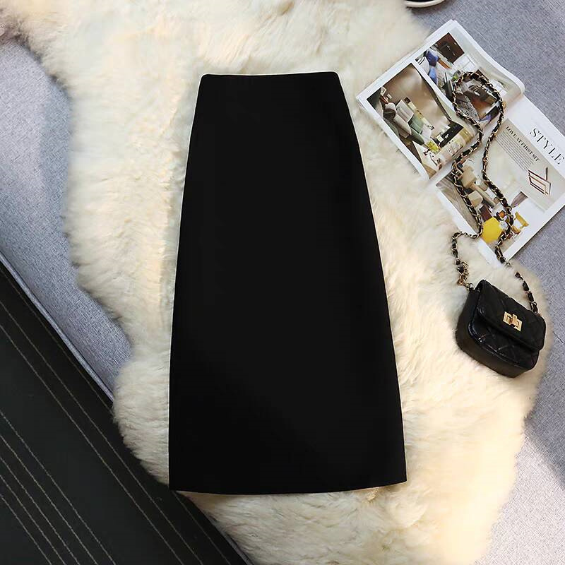 西装半身裙女中长款直筒裙垂坠感夏季2025小个子通勤风开叉包臀裙详情36