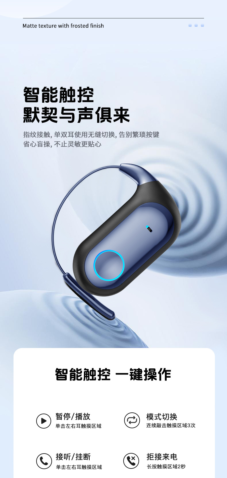 AI translation Bluetooth headphones, simultaneous interpretation ear-hanging headphones, wireless sports, ultra-long battery life pic 18