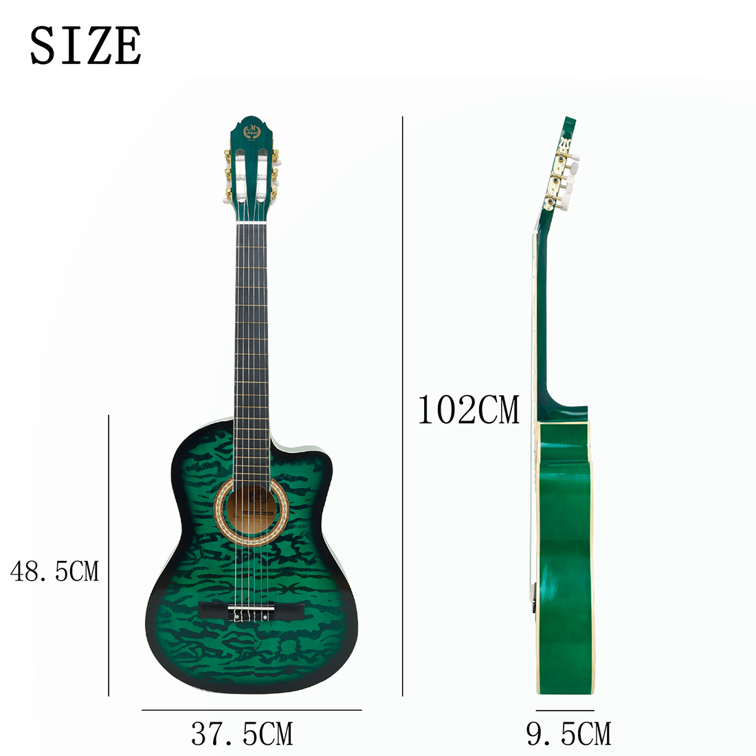 Гитара guitar guitar для взрослых, играющая на бас-гитаре, имеет 39 дюймов классической гитары pic 4