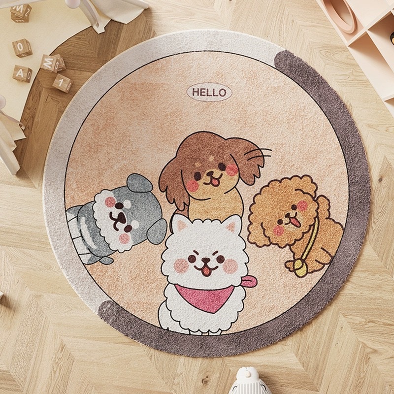 圆形卡通儿童房地毯可爱卧室床边毯爬爬垫防水加厚电脑椅地垫拼图地垫露营地垫镂空地垫塑料地垫 泡沫地垫组合地毯入户门地垫拼接详情19