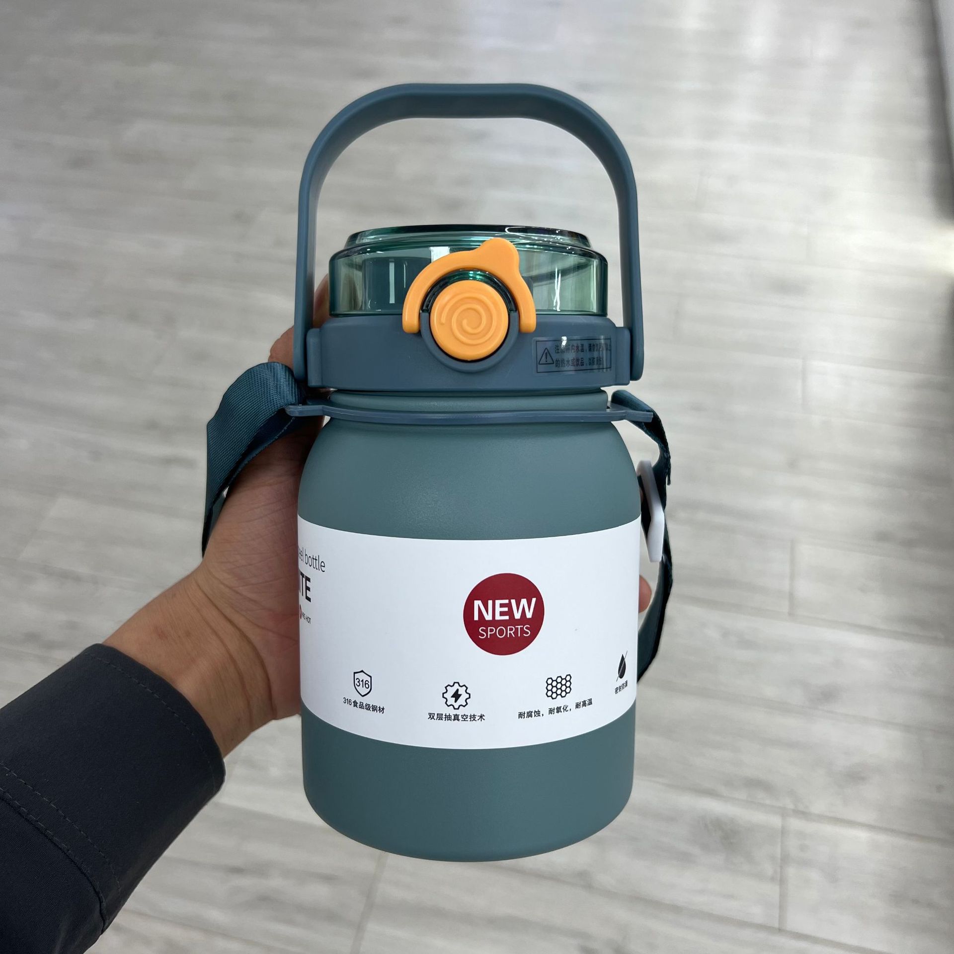 大容量吸管保温杯高颜值双饮水杯便携户外运动保温壶学生水壶详情10