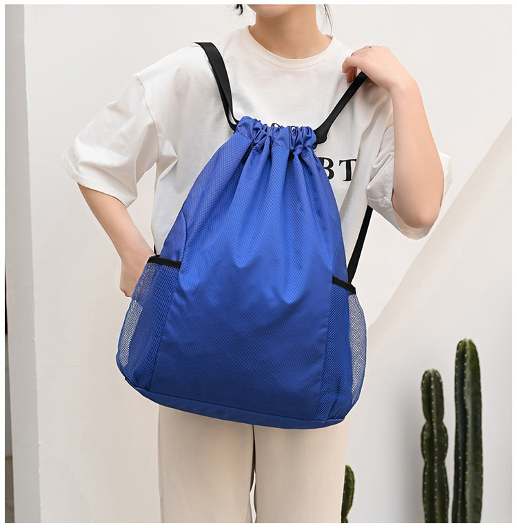 定LOGO束口袋双肩包男女2022新款背包大容量抽绳健身运动篮球包详情23