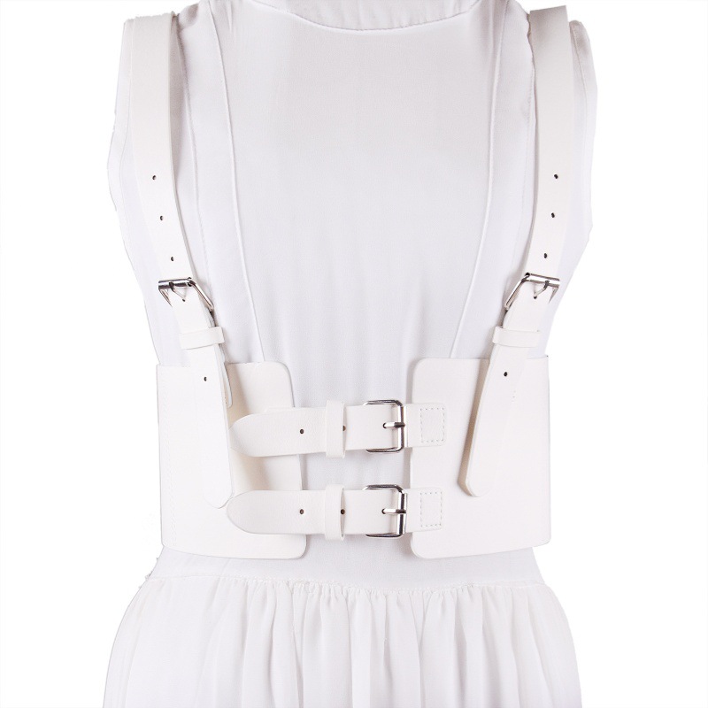 跨境欧美街拍时尚女士腰封朋克风宽背带百搭时尚肩带欧美束腰腰封详情3