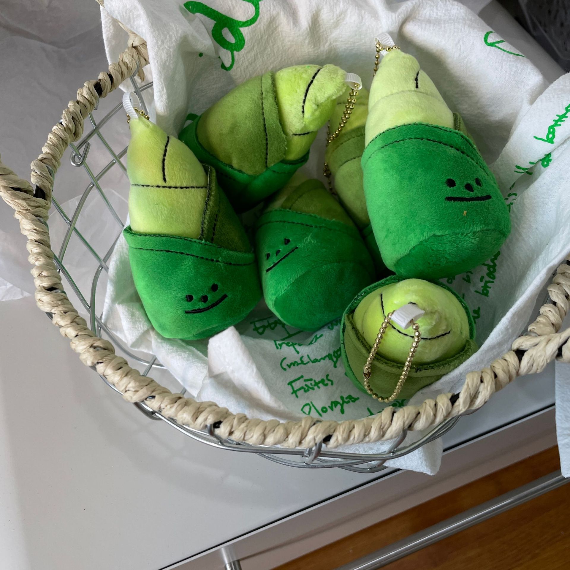 创意卡通可爱萌蔬菜竹笋小挂件毛绒公仔包包挂饰钥匙扣玩偶GJ225详情3