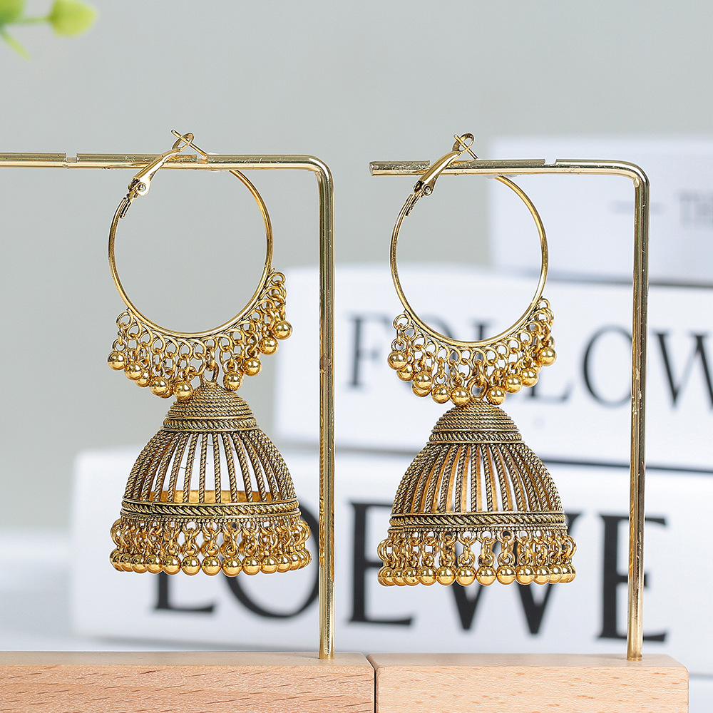 流行元素印度风珠子铃铛耳环耳坠耳钉时尚秋冬新款感小众女士精致详情10