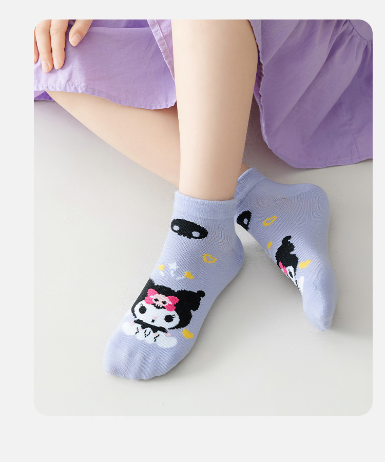2024春季新款三丽鸥卡通甜美女童短筒袜 儿童袜宝宝棉质短袜中小童可爱款式详情17