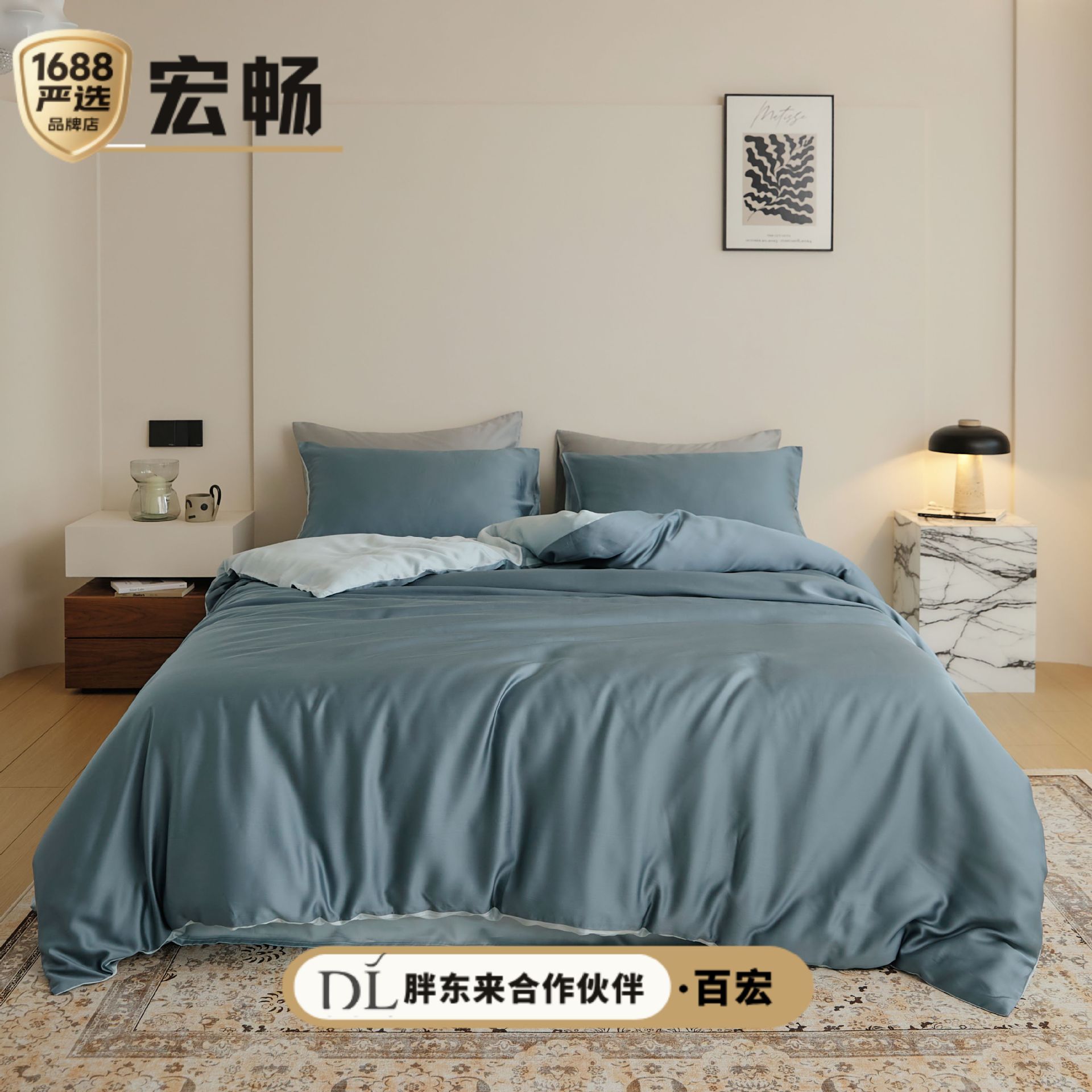 100-piece Xinjiang long-staple cotton all-cotton brocade jacquard four-piece set, high-end light luxury quilt cover and bed cover, pure cotton all-season style pic 10