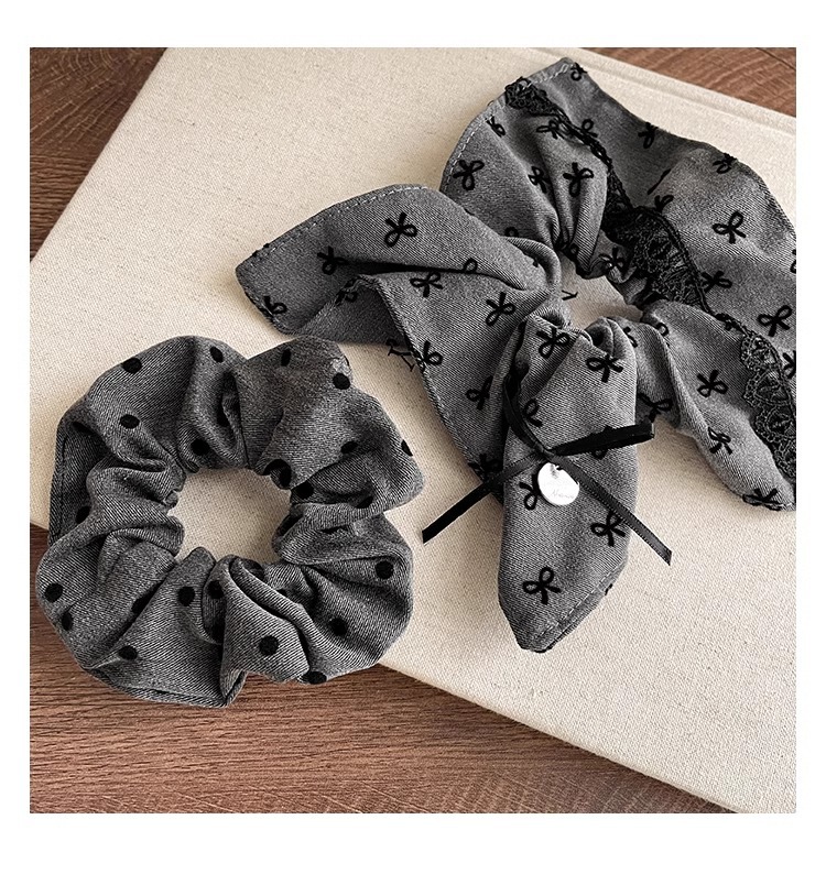 复古方形条纹大肠发圈女秋冬扎头发低马尾发绳高弹力耐用头绳皮筋详情21