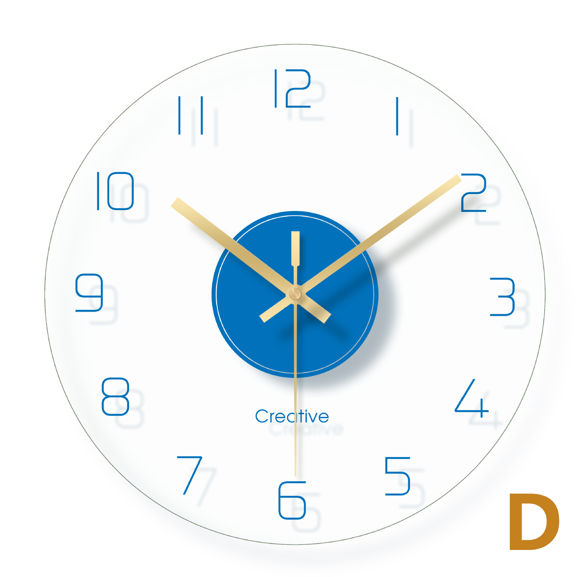 Nordic digital living room home transparent tempered glass silent clock, personalized, fashionable and artistic home decoration wall clock pic 5