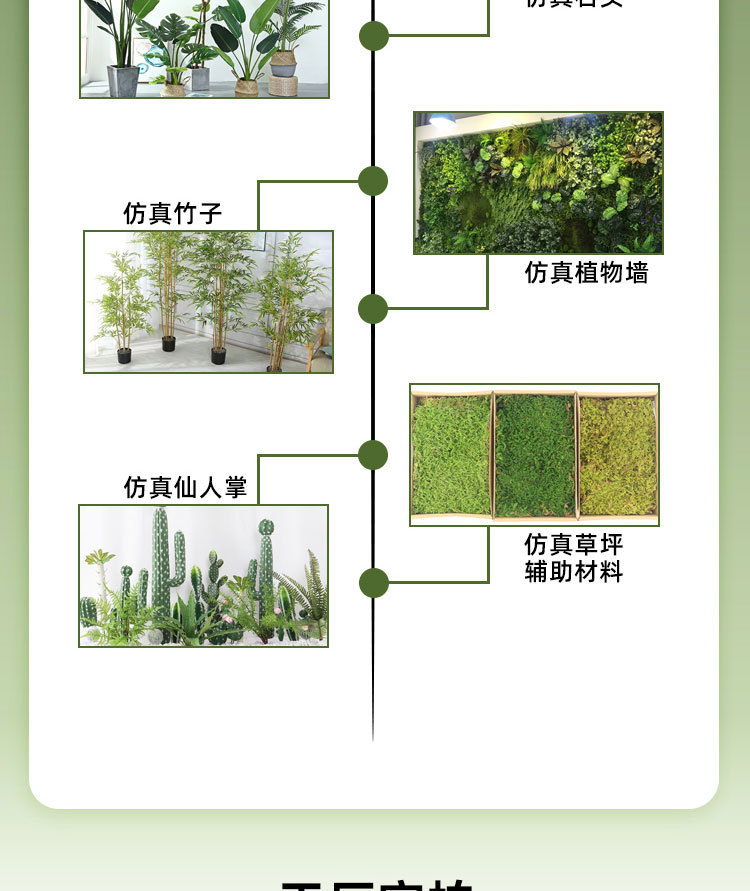 Simulación de plantación de vegetación del sur de tianthu maceta de alta gama interior nórdico gran paisaje suelo decorativo colocación plantas biónicas pic 6