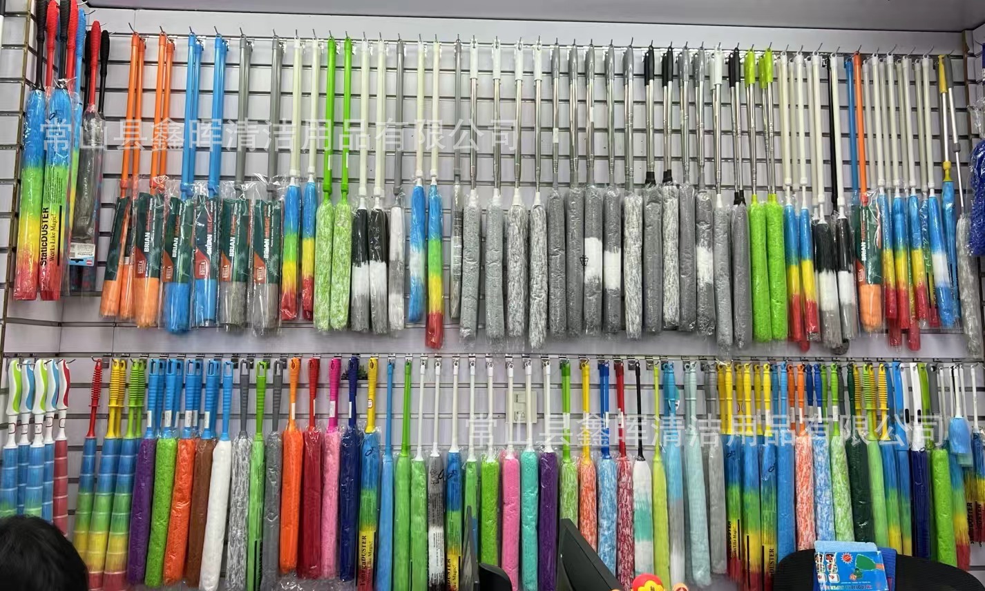 除尘掸子家用除尘打扫彩色鸡毛掸子白杆伸缩桌面清灰除尘不掉毛详情7