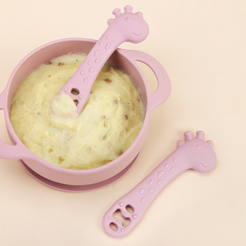 儿童勺子宝宝果泥米糊喂养勺子硅胶训练勺喂养餐具baby婴儿辅食勺详情26