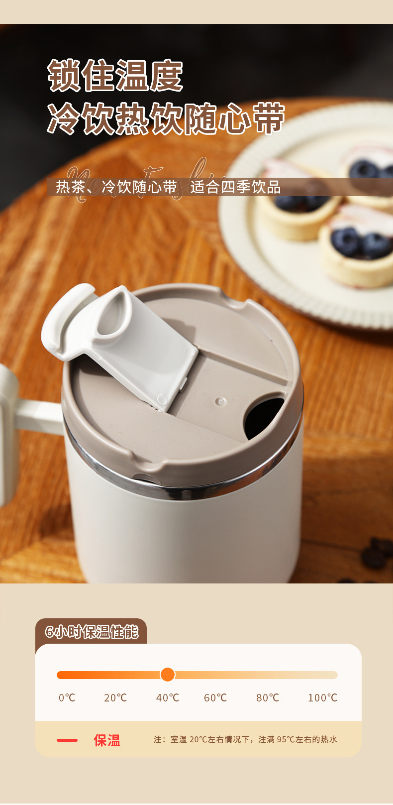 Gift coffee cups, double-layer insulated couple office creative girls, high appearance level 304 stainless steel mugs pic 13