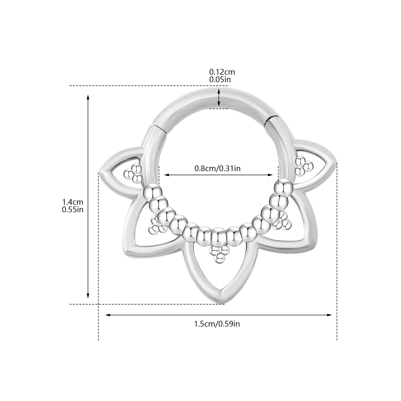 圆形镶钻耳饰鼻环穿刺 欧美跨境外贸耳饰批发 独特设计穿刺饰品 时尚潮流其他穿刺饰品详情11