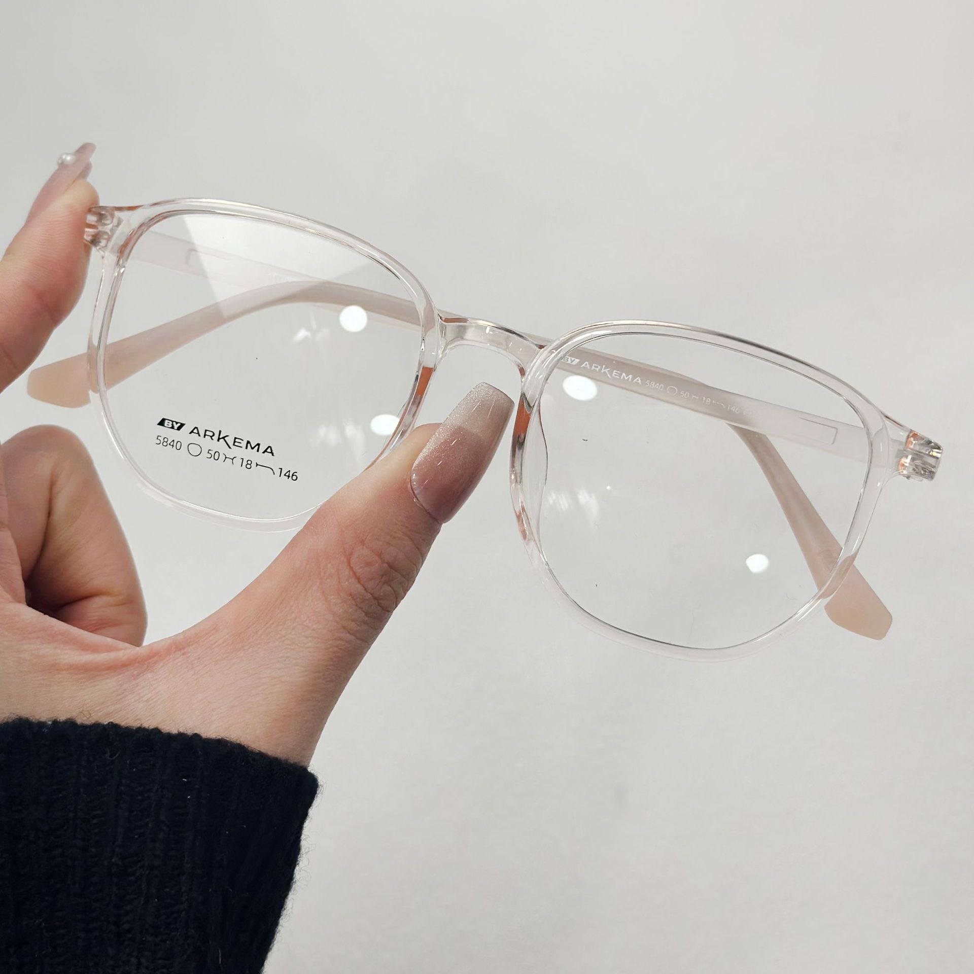 批发时尚阿科玛近视镜框透明眼镜框素颜圆形近视镜丹阳近视眼镜架详情8