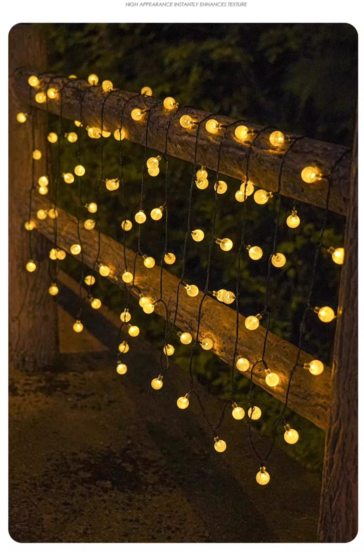 LED solar lights, outdoor bubble garden lights, string lights, waterproof garden villa decoration, star lights, string flashing light strips pic 18