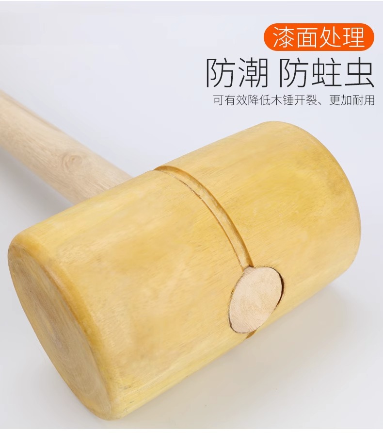 Wooden hammer, solid wood, round head small wooden hammer, wooden mallet, hard wood hammer, wooden rod hammer, back hammer, large wooden hammer, small 木棰 pic 4