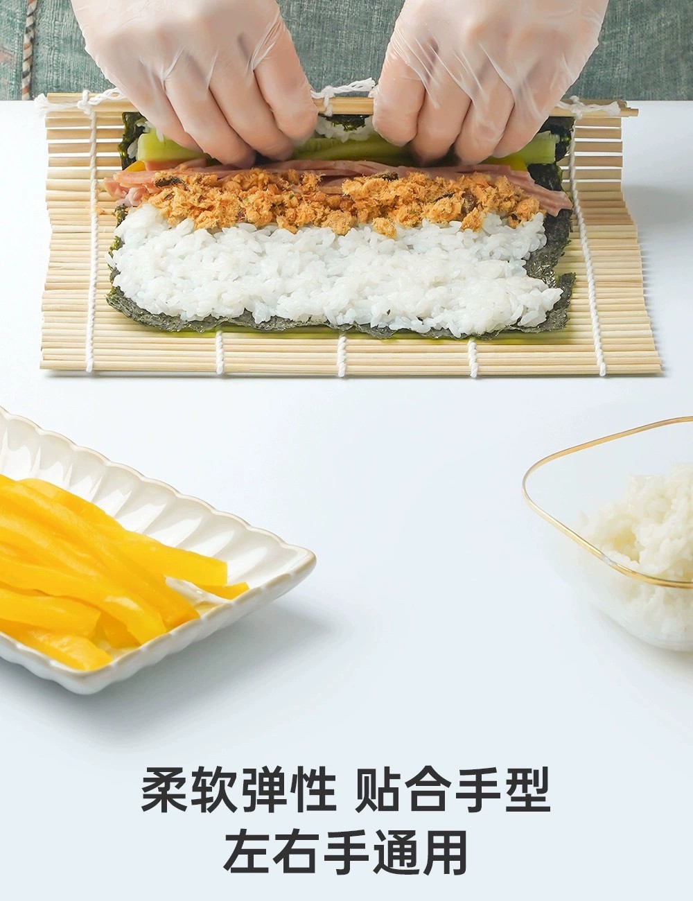 一次性PVC手套透明劳保家务清洁美容纹绣烘焙防护食品胶手套批发详情8