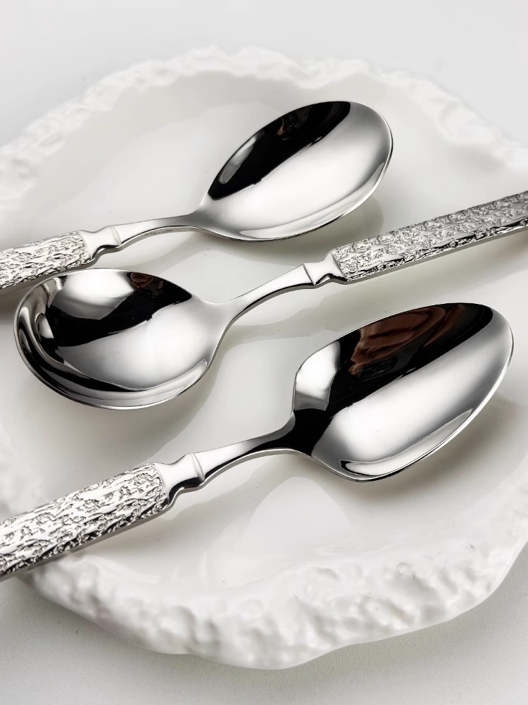 勺子不锈钢家用汤勺批发304专用勺子加厚可爱餐具创意高颜值汤匙详情6