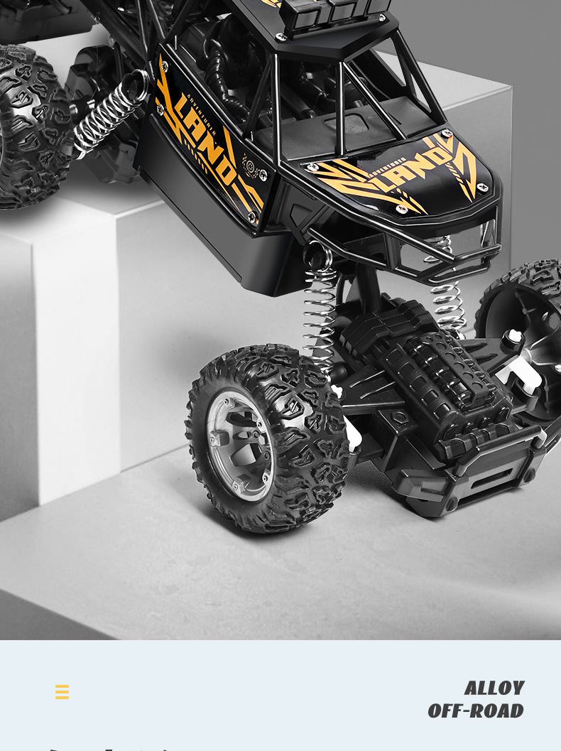 新款遥控大号合金六轮四驱越野大脚攀爬电动男孩儿童汽车批发跨境详情4