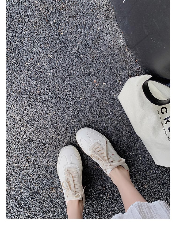 葡萄妈studiolee同款牛皮系带休闲百搭运动板鞋圆头小白鞋女新款详情31