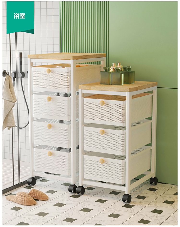 批发抽屉式收纳架多层厨房落地置物柜带门置物架橱柜碗碟储物柜详情13