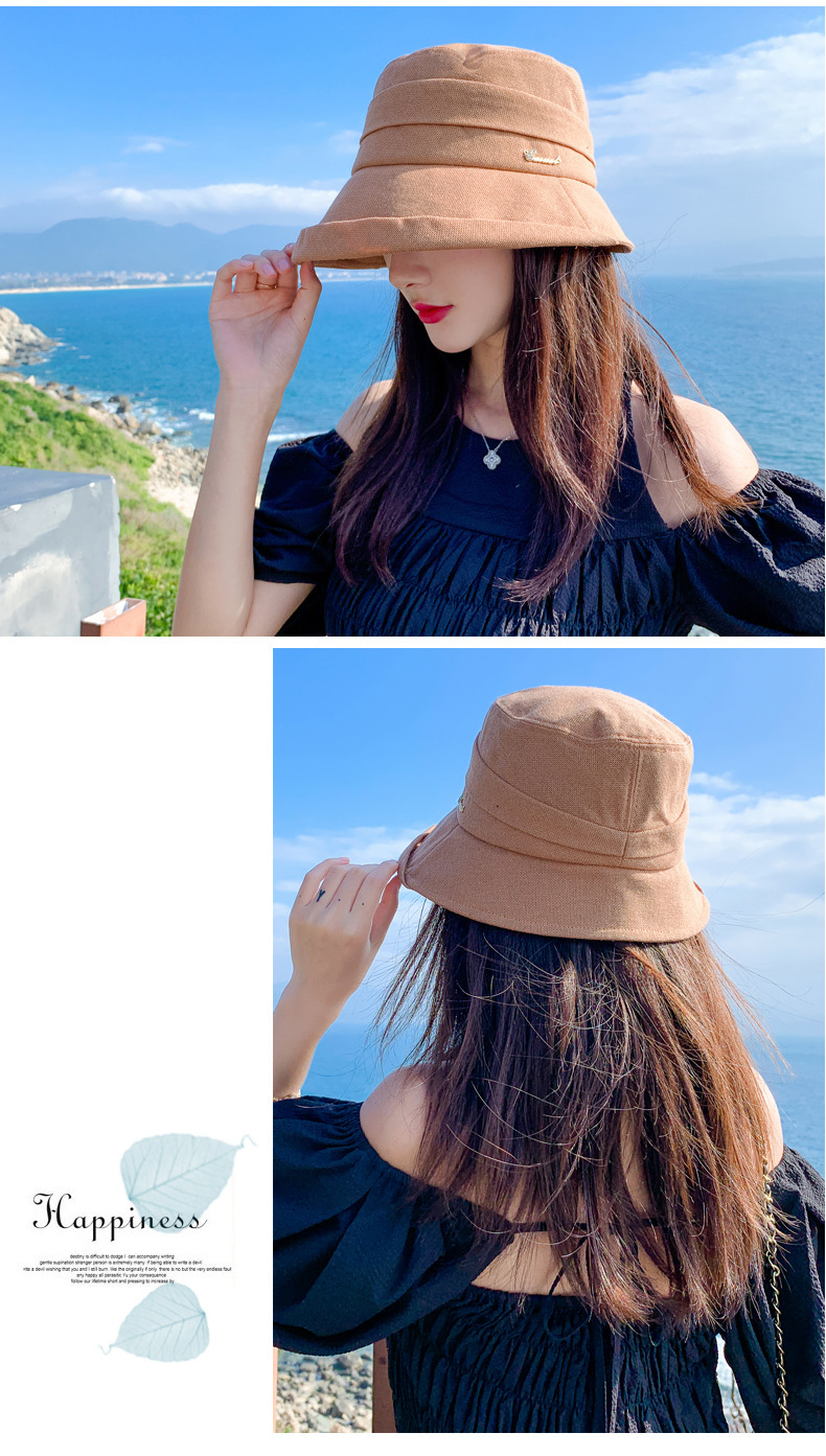 Early spring new style stylish hats for women Japanese-style fisherman hats are versatile. Summer sun protection and shade basin hats are trendy Korean-style sun hats pic 11