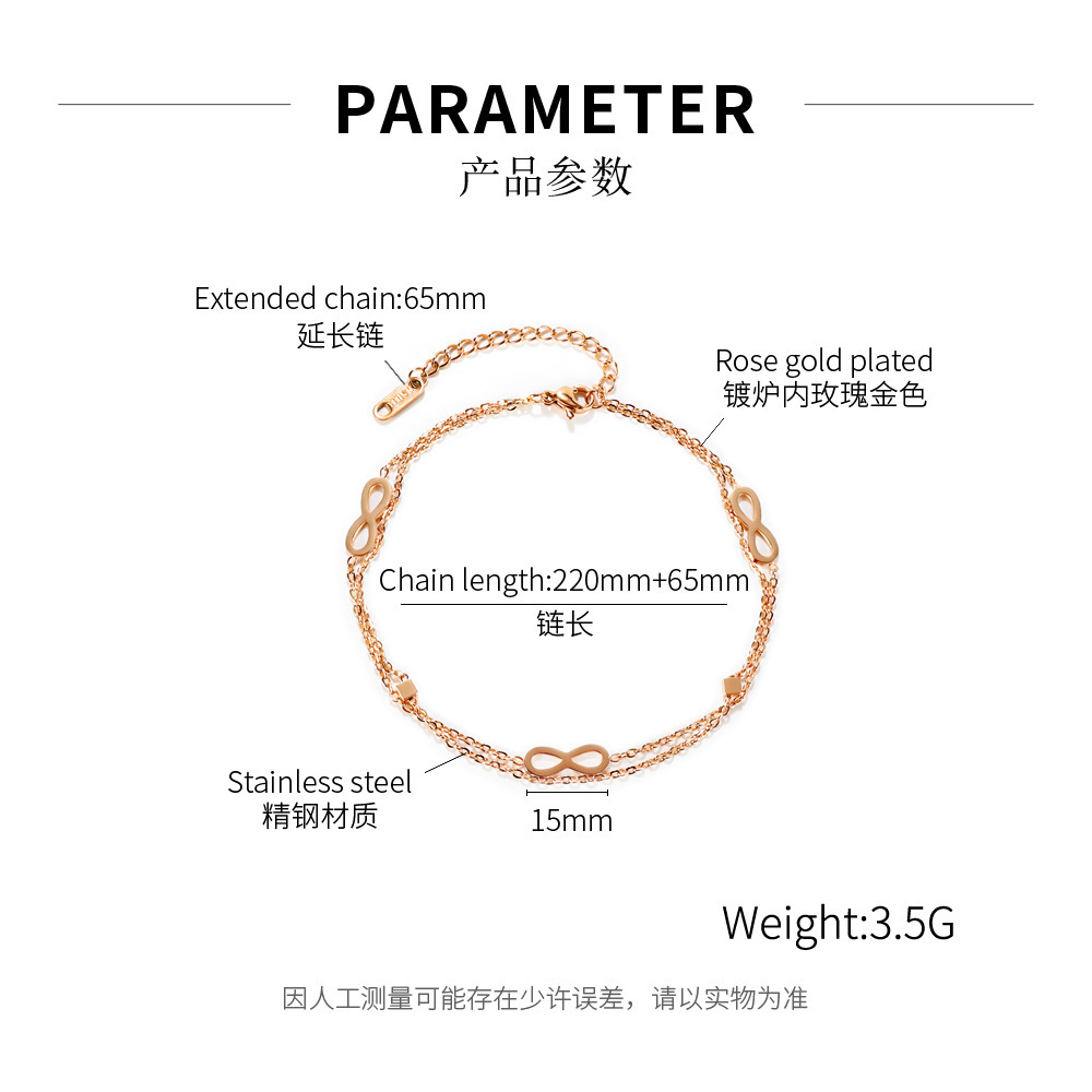 日韩夏季港风潮流不锈钢脚链女简约气质百搭高级感女士配饰批发详情2
