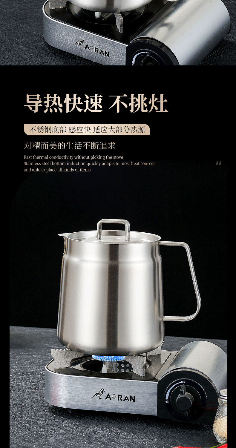 Cross-border 304 stainless steel oil filter pot, kitchen deep fryer, household filter pot, oil storage tank, oil residue separation tank, lard tank pic 8