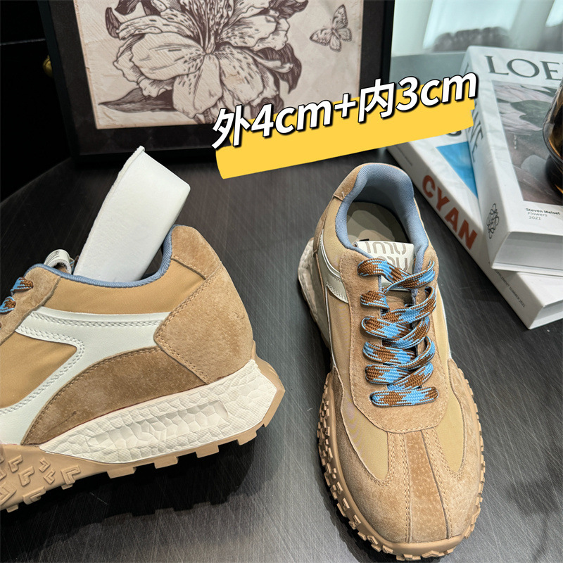 【内增高7厘米】早秋真皮女小个子厚底休闲百搭舒适德训鞋010399详情3