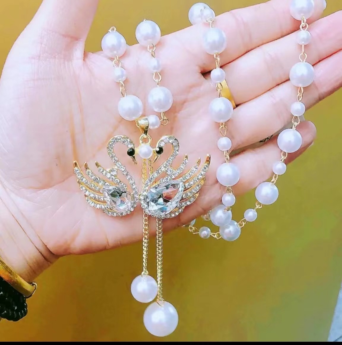 轻奢合金小香风珍珠项链长毛衣链女高级感时尚百搭装饰品配饰挂件详情16