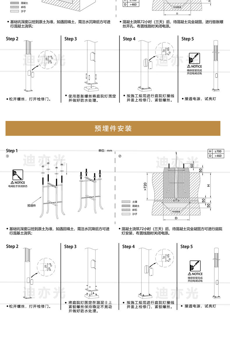 Modern and simple LED lawn lights, villa solar courtyard lights, solar lawn lights, pedestrian street lights and landscape lights pic 21
