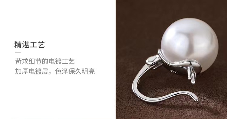 925纯银针珍珠耳环轻奢2023新款爆款小众耳钉高级感女耳饰详情11