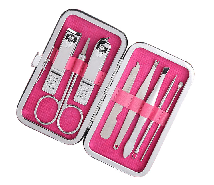 Factory direct sales of stainless steel nail clippers and nail scissors set, 7-piece nail tool set, printed with gift LOGO pic 44