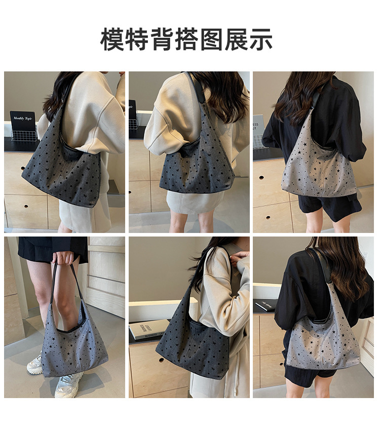 通勤大容量女包新款流行波点单肩包时尚百搭托特水桶包都市斜挎包详情9