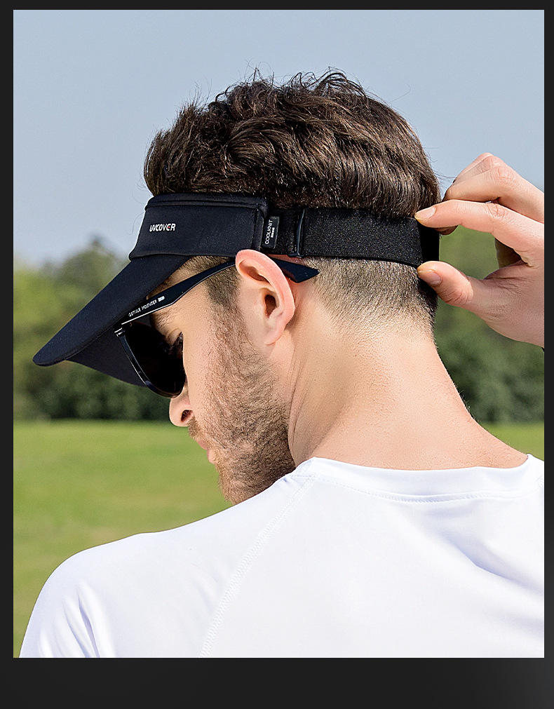 UPF50+防晒遮阳帽运动帽男女潮透气空顶帽跑步帽百搭大檐鸭舌帽子详情17