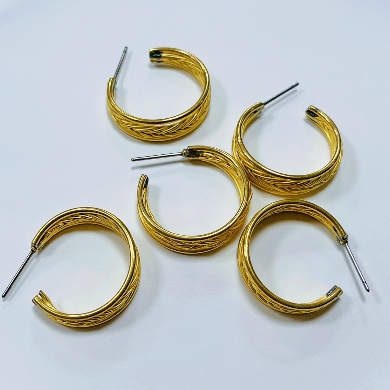 DIY personalized hardware earrings, earrings, accessories, copper parts, ornaments, and welded ear needles pic 1